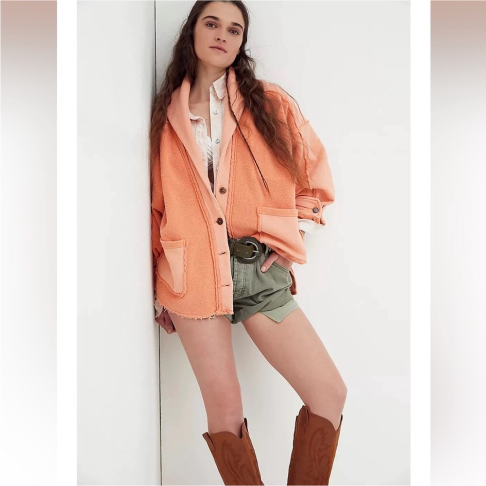 Free People Jordan Reverse Fleece Shacket